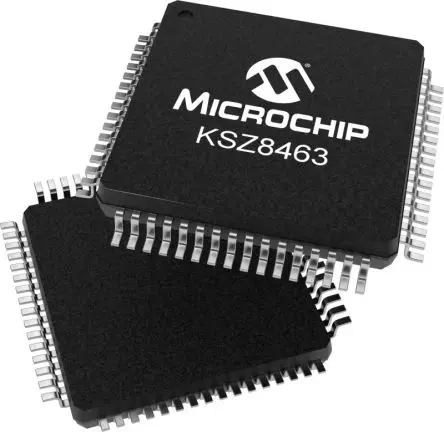 Produktfoto 1 von Microchip Ethernet-Schalter IC Vollduplex/Halbduplex 3.13 V 100 Mbit/s BIU, LQFP 64-Pin 3.46V