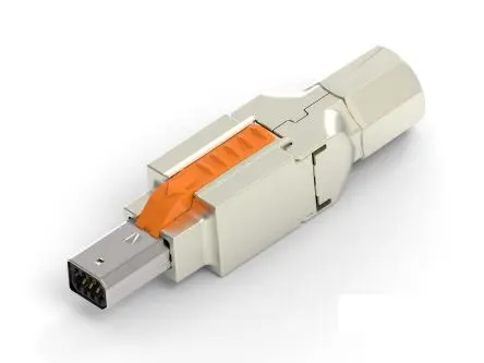 Produktfoto 1 von TE Connectivity Mini-E/A-Steckverbinder, Industrial Mini I/O, Kabel, Gerade Stecker 8 Abgeschirmt