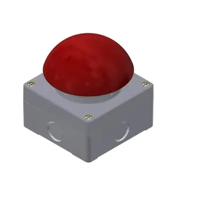 Produktfoto 1 von RS PRO Control Station Drucktasten-Kompletteinheit Schraubanschlussklemme Ø 94 mm, 1 Schließer/1 Öffner Rot, IP65