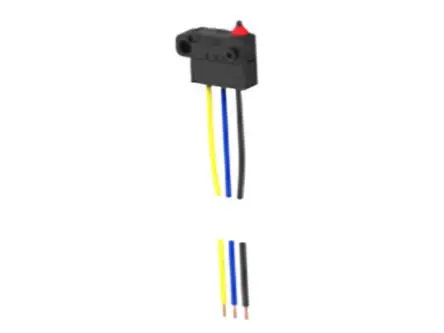 Produktfoto 1 von TE Connectivity Sprungkontakt-Mikroschalter Stiftstößel-Betätiger Vorverdrahtet, 1-poliger Umschalter, 240 V ac, 48 V