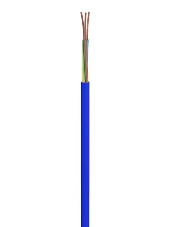Produktfoto 1 von RS PRO Netzkabel, 3-adrig Blau /Ø 9.4 mm Außen-ø , 50 m 60 °C, 300V, 500 V, Polyvinylchlorid