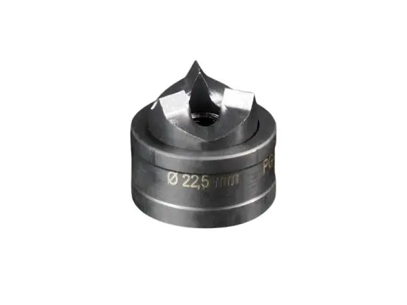 Produktfoto 1 von Rittal Stempel- und Matrizensatz, 1, Punch: 22.5 mm Rund, Der Lochstanzer wird mit einem Schraubenschlüssel oder einem
