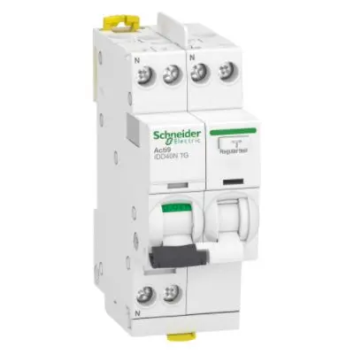 Produktfoto 1 von Schneider Electric Acti9 FI/LS-Schalter (RCBO) 40 A, 1-polig Typ C, Empfindlichkeit 30 mA