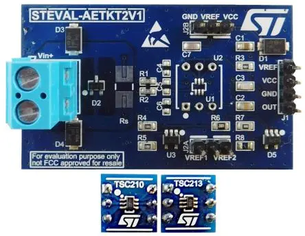Produktfoto 1 von STMicroelectronics Evaluierungsplatine für Strommessverstärker, Stromfühler-Verstärker, STEVAL-AETKT2V1 Evaluierungskit