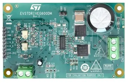 Produktfoto 1 von STMicroelectronics STDRIVEG600 Entwicklungsboard, Demoboard für STDRIVEG600 Halbbrücken-Treiber, für STDRIVEG600