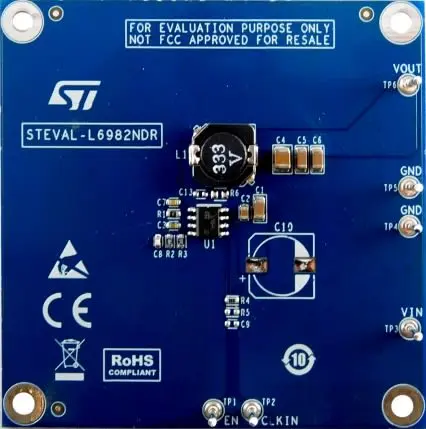 Produktfoto 1 von STMicroelectronics L6982NDR Evaluierungsplatine, Step-Down-Schaltregler Evaluierungsboard Abwärtsregler, für L6982NDR