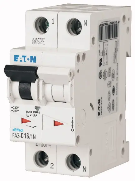 Eaton xEffect Miniaturüberlastschalter Typ D, Pol 1-polig 16 A 240 V ac, Abschaltvermögen 6 kA xEffect