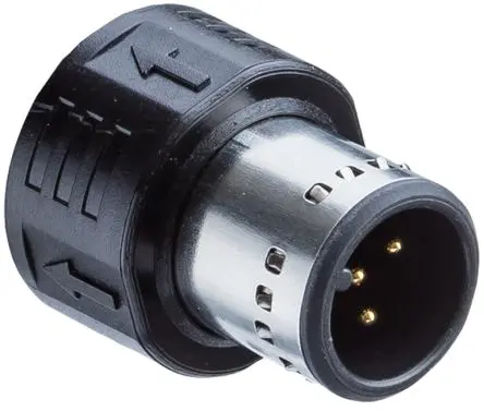 Produktfoto 1 von Amphenol Industrial M 16 mm M12 Rundsteckverbinder Buchse 4-polig Stecker 4A Push-Pull IP67, IP68, IP69K