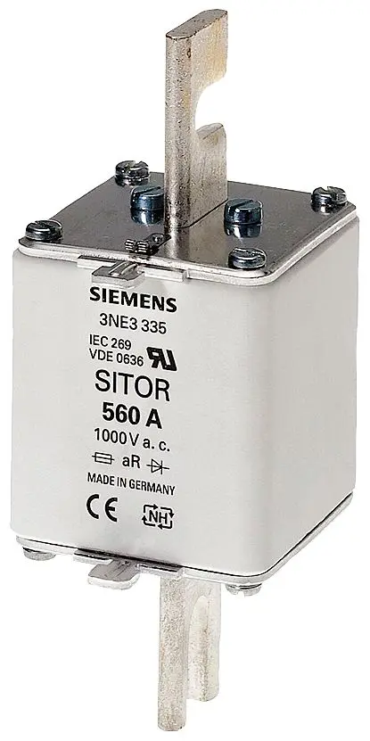 Produktfoto 1 von Siemens SENTRON Sicherung mit Messerkontakten NH2, 1kV / 630A, aR, Lochabstand 110mm