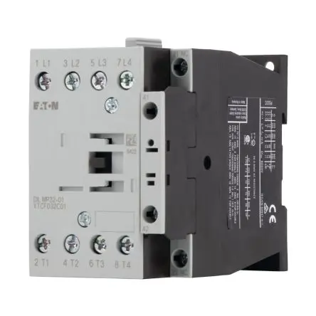 Produktfoto 1 von Eaton DILMP Schütz 24V dc-Spule, 4-polig, 690V / 32 A 24V, 27 V 7.5 kW 1 Öffner Umkehrend 1-Hilfskontakte