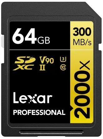 Produktfoto 1 von Lexar 64 GB Gold SDHC SD-Karte Klasse 10 Industriequalität, TLC