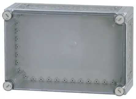 Produktfoto 1 von Eaton CI; Universalgehäuse; GF Polycarbonat; RAL 7035, Rauchgrau, Hellgrau (Basis), Klar Geflanscht; IK10 IP65 Breite