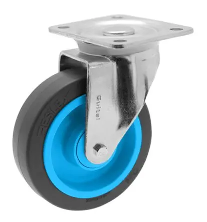 Produktfoto 1 von Guitel Hervieu Drehlager Lenkrolle, Rad ø 125mm, 250kg, Ges H. 157mm, Rad B. 35mm, 105 x 80mm, Platte, RESILEX®