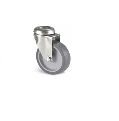 Produktfoto 1 von Guitel Hervieu Drehbar Rolle, Rad ø 100 mm, 80 kg, Ges H. 131 mm, Rad B. 27 mm, Gummi