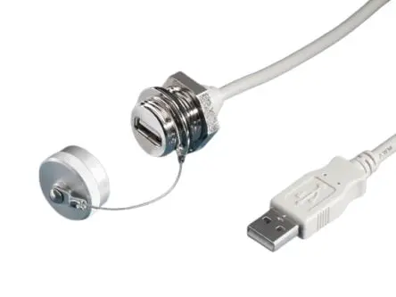 Produktfoto 1 von Rittal, Gerade SZ USB-Steckverbinder Buchse/Stecker USB Typ A 1, Wand USB 2.0 IP66, IP67