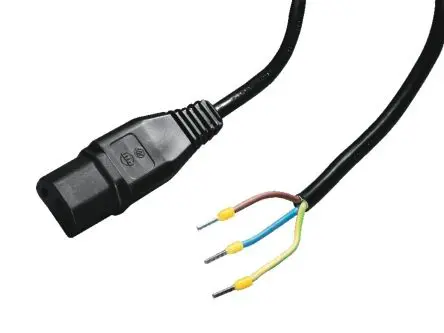 Produktfoto 1 von Rittal Netzkabel, A IEC C13, B Nicht abgeschlossen, 1.5 m Schwarz
