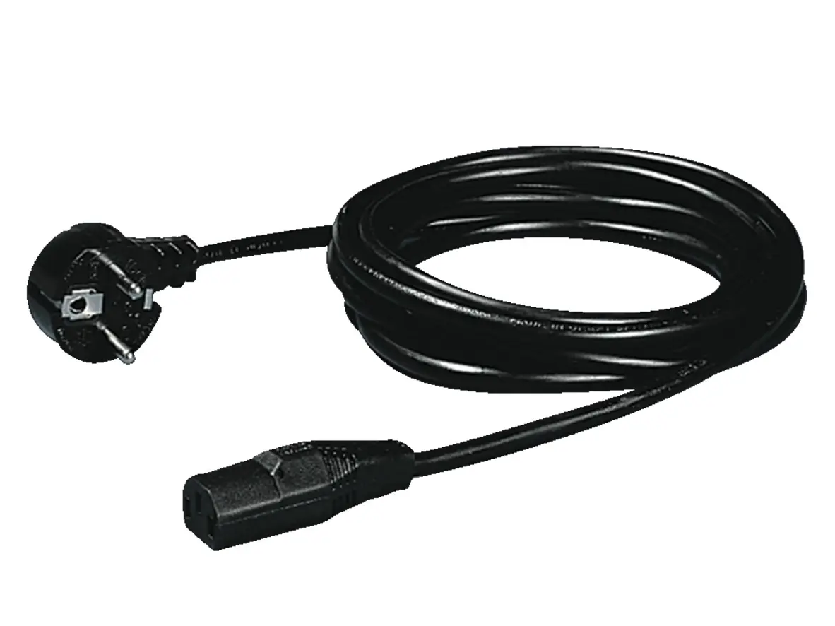 Produktfoto 1 von Rittal Netzkabel, A C13, B CEE 7/5, 1.8 m Schwarz Polyvinylchlorid, 230 V