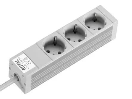 Produktfoto 1 von Rittal DK Mehrfachsteckdose, 2 m, 3-fach, CEE 250V