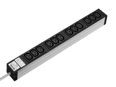 Produktfoto 1 von Rittal DK 7240.200 IEC C13 Steckdosenleiste, 12-fach 16A IEC, 2m Kabel, 230V
