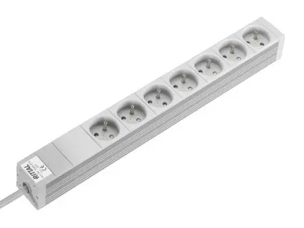 Produktfoto 1 von Rittal DK CEE 7/5, Typ F Steckdosenleiste, 7-fach 16A Typ F, CEE 7/5, 2m Kabel, 250V