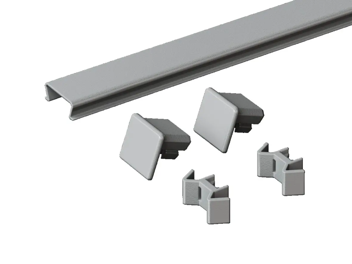 Produktfoto 1 von Rittal Kunststoff Grau Anreih-Abdeckung, 800 mm TS, TS IT, VX, VX IT x 800 mm
