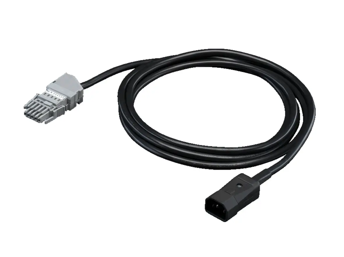 Produktfoto 1 von Rittal Netzkabel, A C14, B IEC C14, 3 m Schwarz