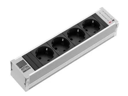 Produktfoto 1 von Rittal DK 7856.100 Typ F Steckdosenleiste, 4-fach CEE 7/3