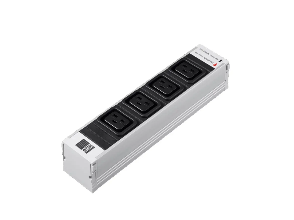 Produktfoto 1 von Rittal DK 7856.230 IEC 320-Buchse C19 Steckdoseneinheit, 4-fach