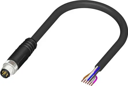 Produktfoto 1 von RS PRO CBM08, 6-polig Sensor-Betätigungselementkabel, Gerade Stecker / Freies Ende Nicht abgeschlossen, Länge 10 m