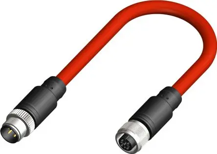 Produktfoto 1 von RS PRO CDF12S4, 4-polig Sensor-Betätigungselementkabel, Gerade Buchse 4 / Gerade Stecker, Länge 2 m