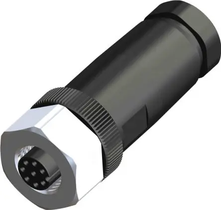 Produktfoto 1 von RS PRO CNF12 19 mm M12 Rundsteckverbinder Buchse 8-polig Buchse 2A Schraubanschlussklemme IP67