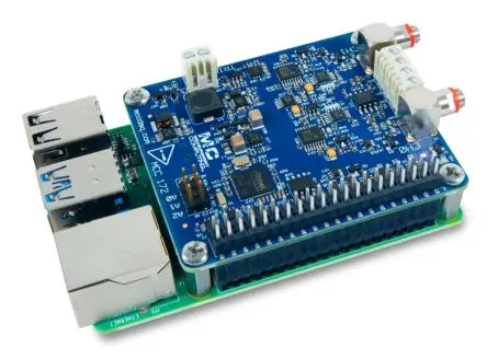 Produktfoto 1 von Digilent MCC 172: IEPE-Mess-DAQ-HAT für Raspberry Pi mit zwei Koaxialkabeln Datenlogger