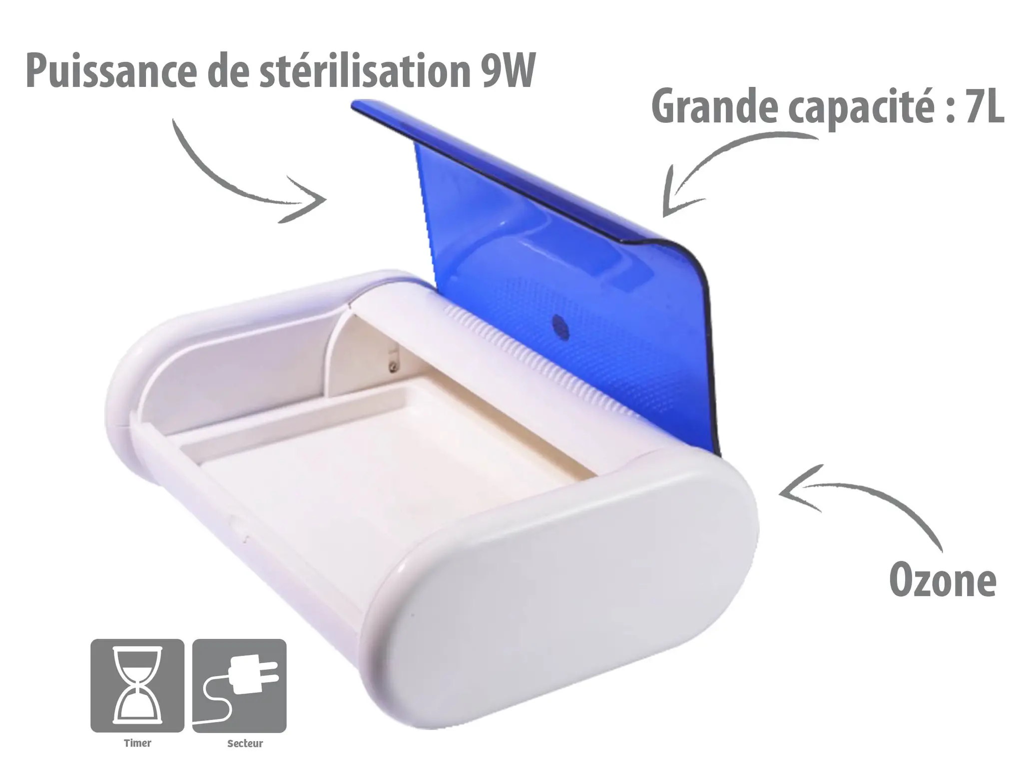 Produktfoto 1 von Orium UV-Desinfektionsbox, 9 W, L. 398 mm, 254 nm, 230 V