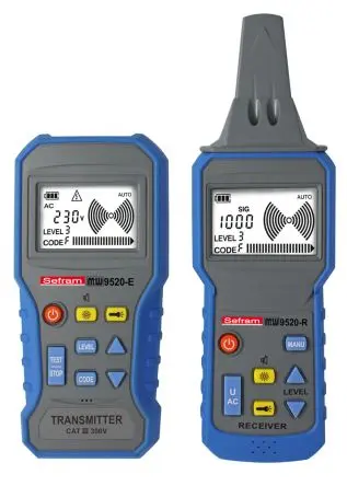 Produktfoto 1 von Sefram MW9520, Kabelfinder Kabelfinder mit LCD-Anzeige, Erfassungstiefe 2m, bis 300 V Batterie