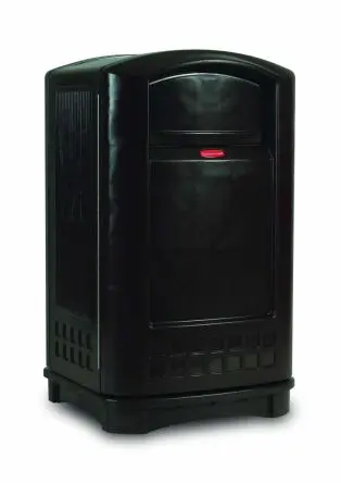Rubbermaid Commercial Products Rubbermaid Kunststoff Mülleimer 50gal Schwarz mit Schwenken T 628.7 mm H. 107 mm B.