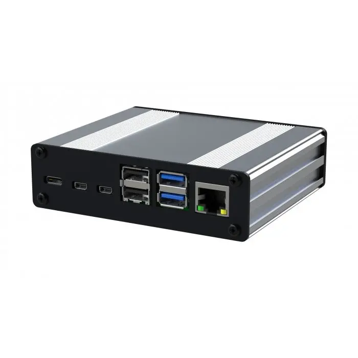 Produktfoto 1 von RS PRO RS PRO Raspberry Pi Gehäuse passend für Raspberry Pi 4 Aluminium Silber