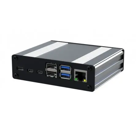 Produktfoto 1 von RS PRO RS PRO Raspberry Pi Gehäuse passend für Raspberry Pi 4 Aluminium Silber