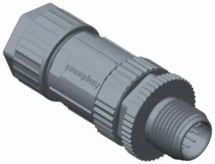 Produktfoto 1 von Amphenol Industrial MSAP 15.3 mm M12 Rundsteckverbinder Stecker 5-polig Stecker 4A Kabel IP68