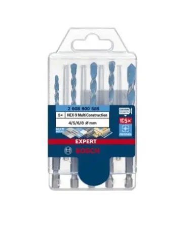 Produktfoto 1 von Bosch Carbidspitze Fliese Satz 4 mm → 10 mm, 5-teilig für Mauerwerk