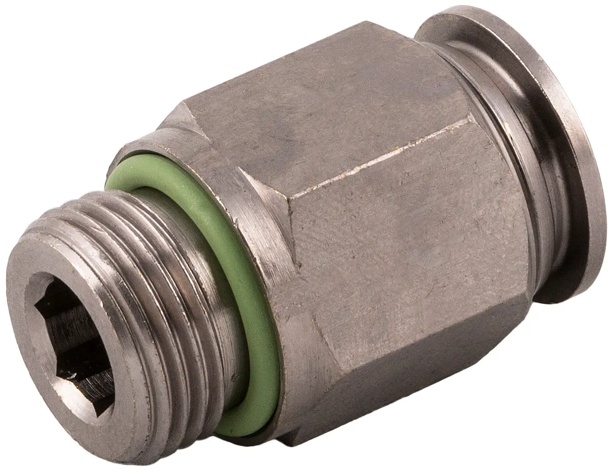 Produktfoto 1 von RS PRO Pneumatik Rohrverbinder, gerade Messing vernickelt Stecker, Pneumatik-Stecker, gerade, 4mm