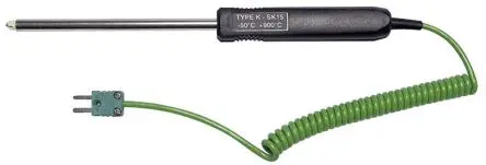 Produktfoto 1 von Chauvin Arnoux Temperatursensor, Typ K, Nadel x 130 mm Oberfläche, Ø 8 mm, max.Temp 900 °C