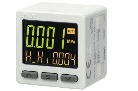 Produktfoto 1 von SMC Drucksensor, 0.1 MPa bis 10 bar 24 V, IP65 50 °C