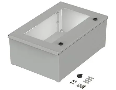 Produktfoto 1 von Bopla Polysafe GF Polyester Wandanschlusskasten Hellgrau IP66 Transparente Tür, HxBxT 600 mm, 400 mm x 230 mm