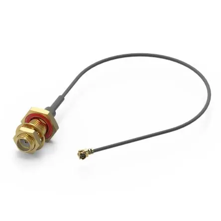 Produktfoto 1 von Wurth Elektronik SMA UMRF Koaxialkabel, Abgeschlossen, 50 Ω, 100 mm, Aussen ø 1.13 mm Außen-ø , Schwarz