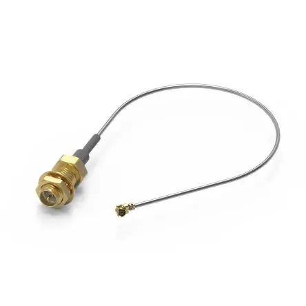 Produktfoto 1 von Wurth Elektronik RP-SMA UMRF Koaxialkabel, Abgeschlossen, 50 Ω, 300 mm, Aussen ø 1.13 mm Außen-ø , Grau