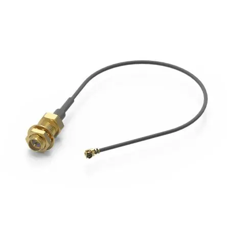 Produktfoto 1 von Wurth Elektronik RP-SMA UMRF Koaxialkabel, Abgeschlossen, 50 Ω, 150 mm, Aussen ø 1.32 mm Außen-ø , Schwarz