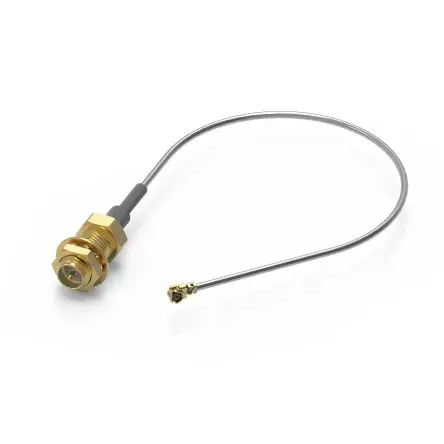 Produktfoto 1 von Wurth Elektronik RP-SMA UMRF Koaxialkabel, Abgeschlossen, 50 Ω, 150 mm, Aussen ø 1.32 mm Außen-ø , Grau