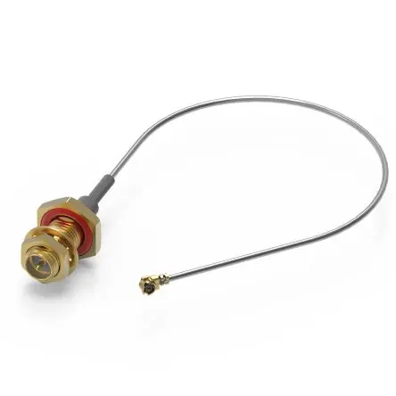 Produktfoto 1 von Wurth Elektronik RP-SMA UMRF Koaxialkabel, Abgeschlossen, 50 Ω, 100 mm, Aussen ø 1.13 mm Außen-ø , Schwarz