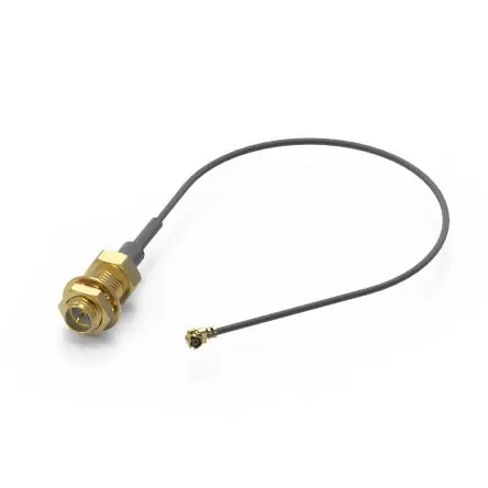 Produktfoto 1 von Wurth Elektronik RP-SMA UMRF Koaxialkabel, Abgeschlossen, 50 Ω, 150 mm, Aussen ø 1.13 mm Außen-ø , Schwarz