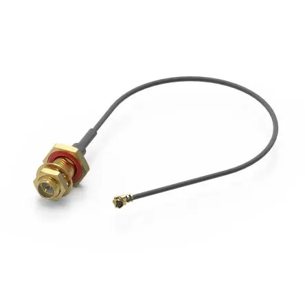 Produktfoto 1 von Wurth Elektronik RP-SMA UMRF Koaxialkabel, Abgeschlossen, 50 Ω, 150 mm, Aussen ø 1.32 mm Außen-ø , Schwarz